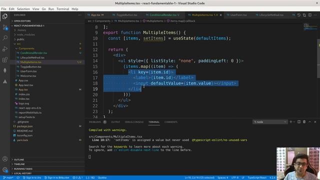 React Tutorial with Typescript (Lists and Keys) in Hindi Part-6 смотреть онлайн