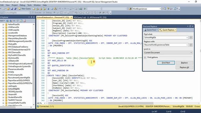 School Management System Part 1 Database in SQL Server ASP NET MVC C# смотреть онлайн