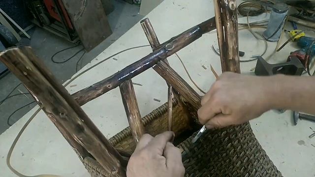 Плетеный стул. Плетение из ротанга ПВД 2часть