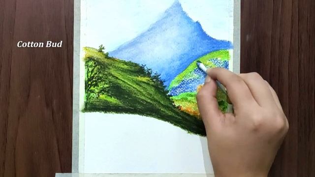 Landscape Painting with Oil Pastel for beginners - Step by Step смотреть онлайн