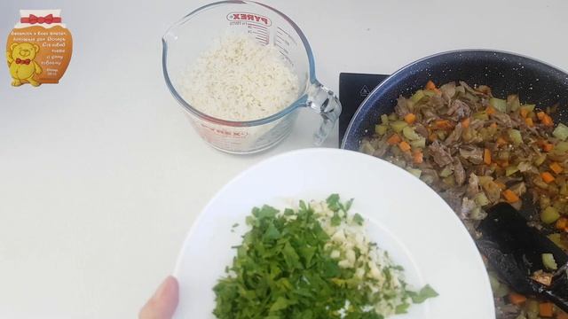 Рис с овощами и мясом. Простой и быстрый ужин. смотреть онлайн