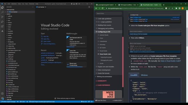 Godot 4 - Contributing, Pull request workflow, Github, VSCode import and debugging. смотреть онлайн