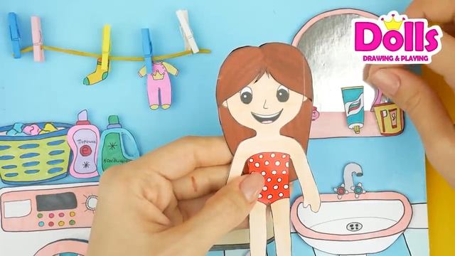 HOW TO MAKE PAPER DOLL & NEW DOLLHOUSE IN ALBUM DIY TUTORIAL CRAFTS FOR KIDS смотреть онлайн