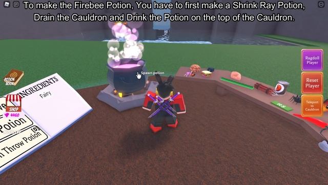 How to make FLAMING-SKIN, CREEPER and FIRE BEE POTIONS in WACKY WIZARDS! [ROBLOX] смотреть онлайн