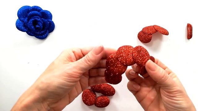 How to make glitter Foam Flower Eva foam.Easy Glitter Foam Sheet Flower Roses смотреть онлайн