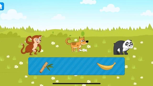 Детская развивающая игра - изучаем животных