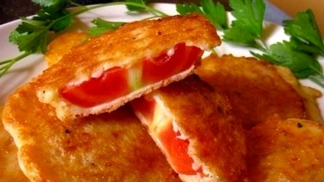 Жареные помидоры в сырном кляре! смотреть онлайн