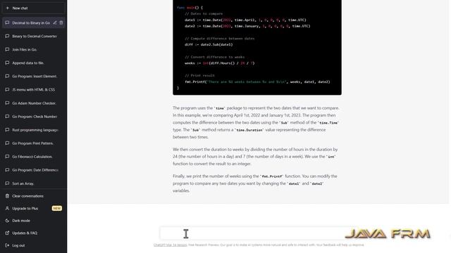 How to calculate weeks between two dates in Golang 1.20 смотреть онлайн