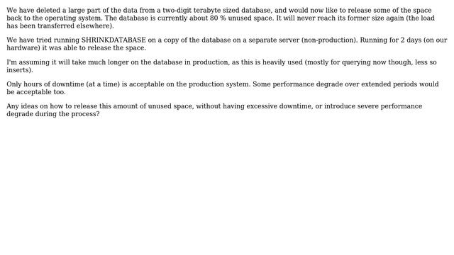 Databases: Release unused space from SQL Server database смотреть онлайн