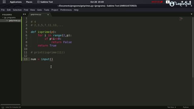 0x1A Python program-03 (Prime Program) смотреть онлайн