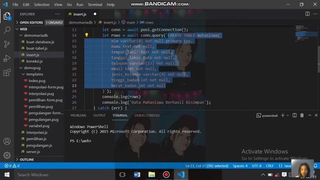 41.# Menambah Data pada Maria DB dengan Node.js смотреть онлайн