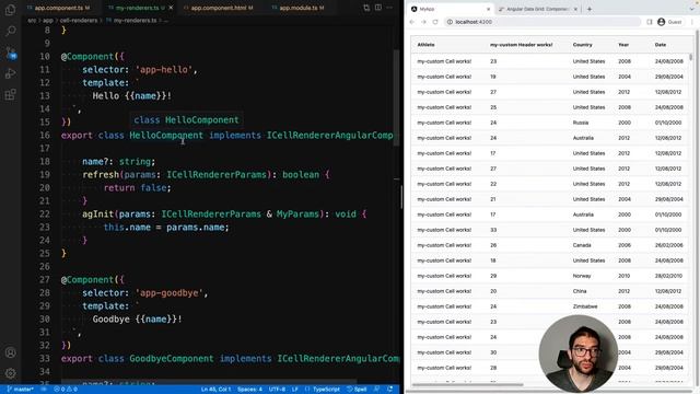 Angular Custom AG Grid Component Overview смотреть онлайн