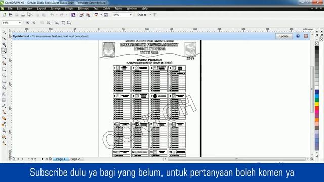 Template Contoh Desain Surat Suara Pemilu 2019 coreldraw смотреть онлайн