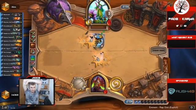 J4CKIECHAN with a sick topdeck in Hearthstone смотреть онлайн