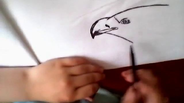 Рисуем орла поэтапно. смотреть онлайн
