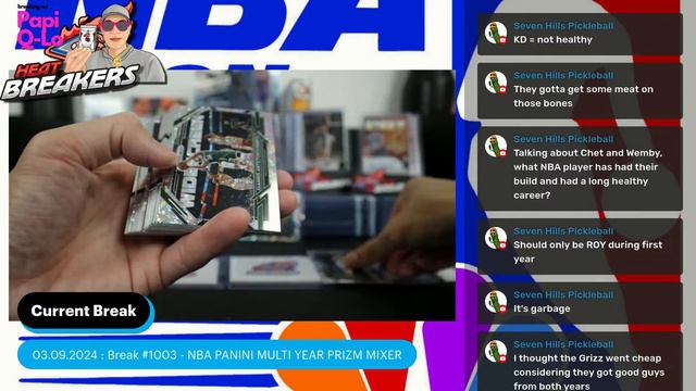 TheHeatBreakers : 03.09.2024 : Break #1003 - NBA PANINI MULTI YEAR PRIZM MIXER