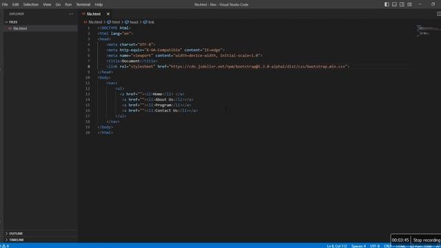 Linking Bootstrap To Html File And Bootstrap Navbar смотреть онлайн