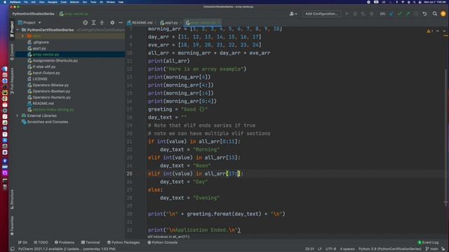 Python Certification Training - Pass, Arrays and Slicing смотреть онлайн