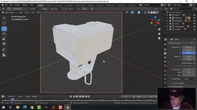 BLENDER CHALLENGE 4: Motion Tracker Ambient Occlusion Render (Part 8) смотреть онлайн