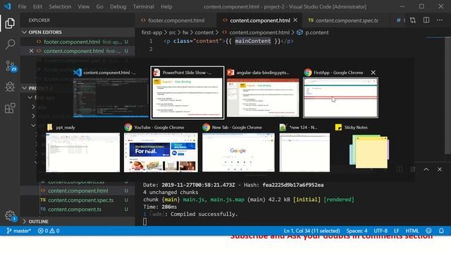 Angular Data Binding Introduction | Angular 8 Full Tutorial Series смотреть онлайн