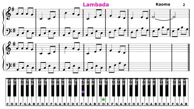 LAMBADA - How to Play - Slowly Piano смотреть онлайн