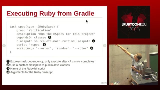 JRuby EU 2015 - JRuby Gradle - Bringing Java Power Tools to Ruby by R. Tyler Croy смотреть онлайн