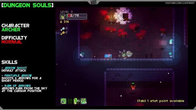 Dungeon souls gameplay [Archer] смотреть онлайн