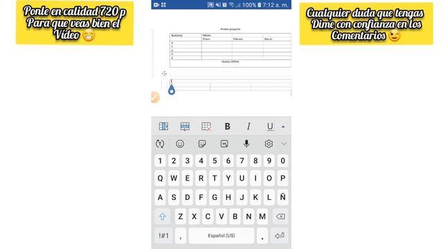 Crear TABLAS BÁSICAS desde ANDROID | MICROSOFT WORD смотреть онлайн