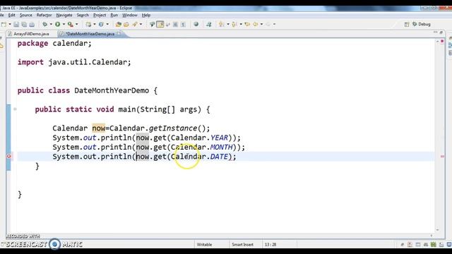 How to display date,month and Year in java? смотреть онлайн