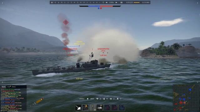 War Thunder - MPK pr.122A taking down ships and planes simultaneously смотреть онлайн