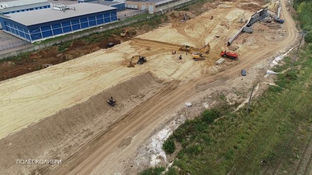 4K. Строительство протяжённой эстакады Юго-Восточной хорды у платформы 