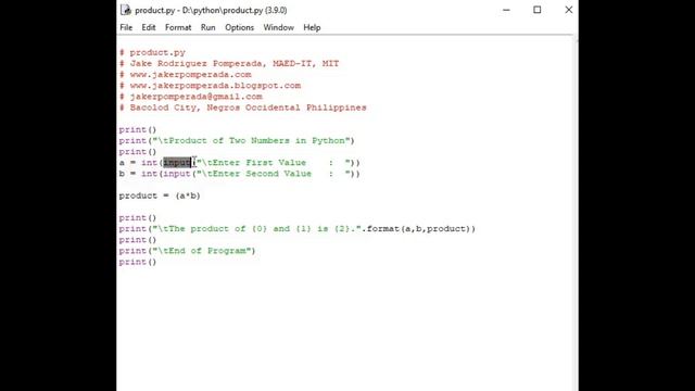 Product of Two Numbers in Python смотреть онлайн