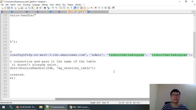 Bài 41: AWS Elastic Load Balancing 6/ Lập trình 2 session với RDS/MySQL смотреть онлайн