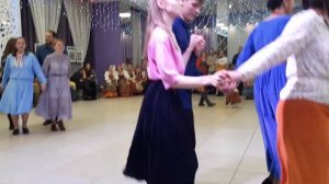 Бытовой народный танец, Бобруйский район,  Белоруссия. Фольклорная студия " Традиция"