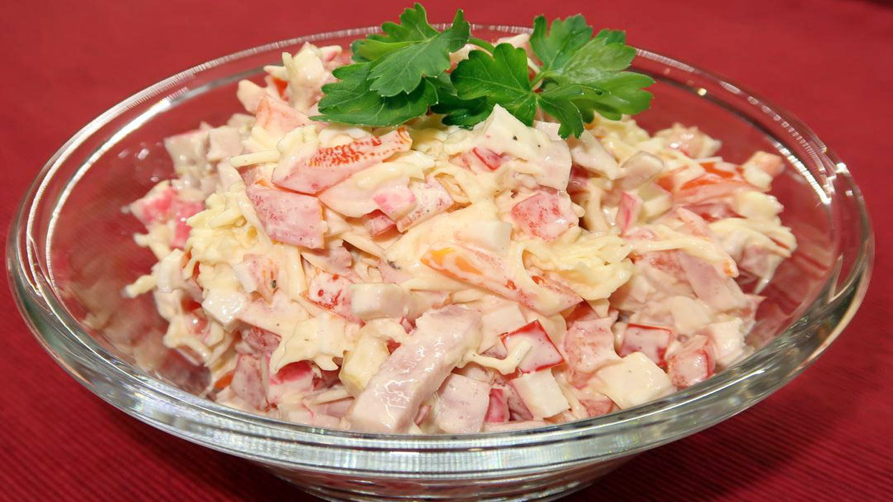 Салат Твист. Вкуснейший салат из крабовых палочек смотреть онлайн