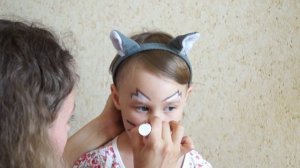 Аквагрим для детей: Рисуем кошечку /// Face painting kitty