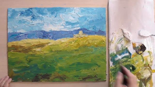 Декоративная картина своими руками. Живопись мастихином. смотреть онлайн
