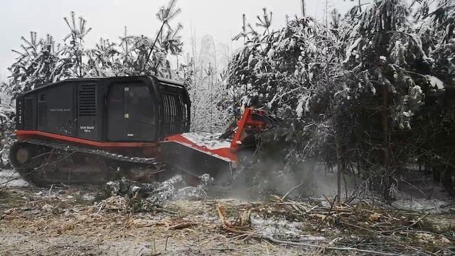 Мульчер PRINOTH RAPTOR 800. Розчистка зимою в Україні смотреть онлайн