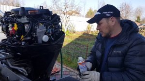 ТО и консервация 4Т лодочного мотора MERCURY F60