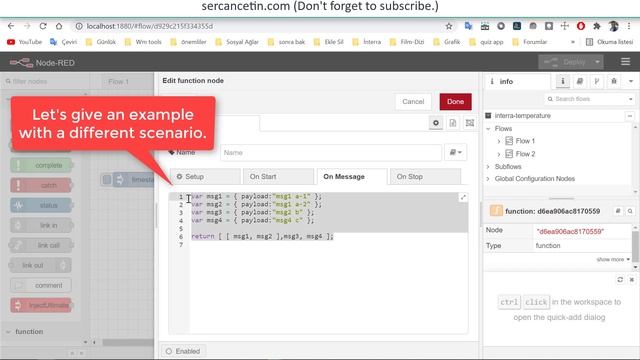 (Node-Red Function Multiple Outputs) Node red function multimessage смотреть онлайн