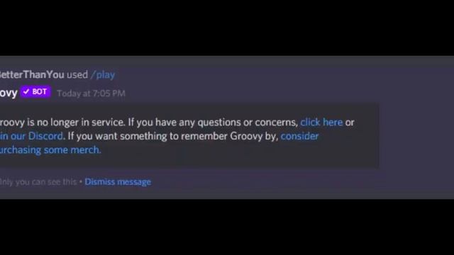 R.I.P Groovy Discord Bot смотреть онлайн