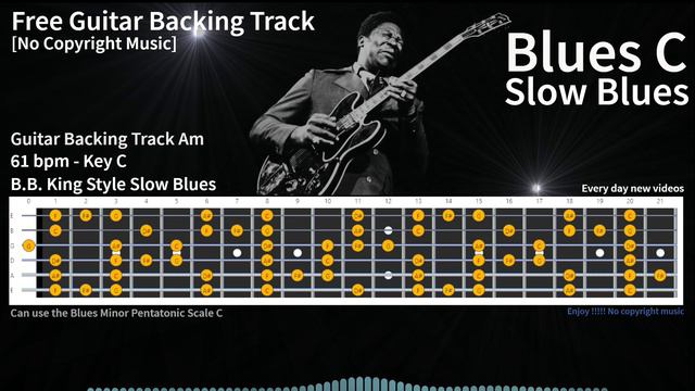 [Free] 🎸Epic BB King Style Slow Blues in C Guitar Backing Tracks [No Copyright] смотреть онлайн