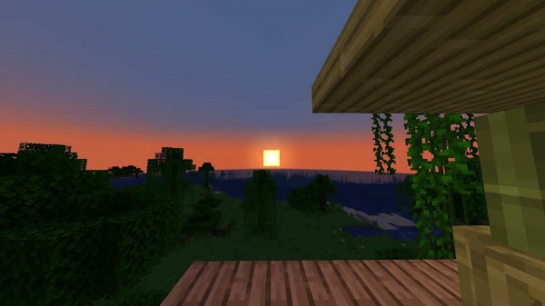 Minecraft sunrise