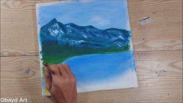 Art Challenge#94 / Mountain Lake Easy Acrylic Painting Tutorial Step-by-Step for beginners смотреть онлайн
