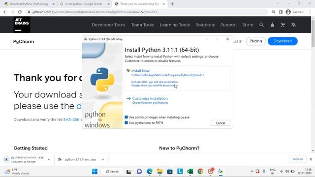 Downloading Python | With Pycharm Installation |Complete Beginners Guide For Python In Hindi | #1 смотреть онлайн