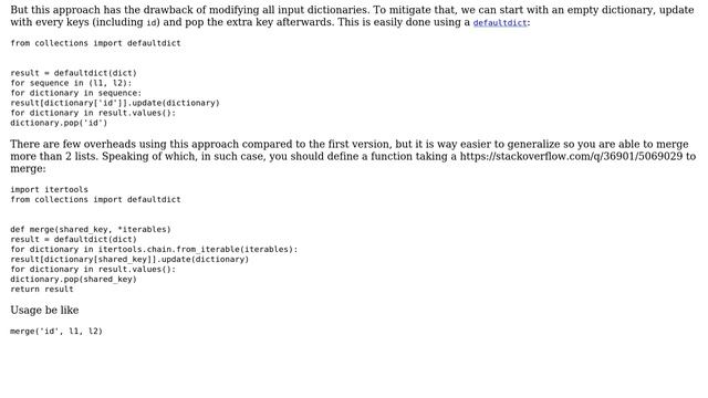 Code Review: Merge two list of dicts with same key (2 Solutions!!) смотреть онлайн