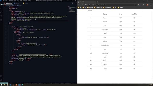 Search Bar con Vuejs, Javascript y Html. смотреть онлайн