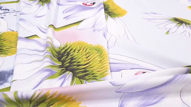 Ткань Бязь 220 см рис 4122 вид 1 Коллекционные ромашки смотреть онлайн