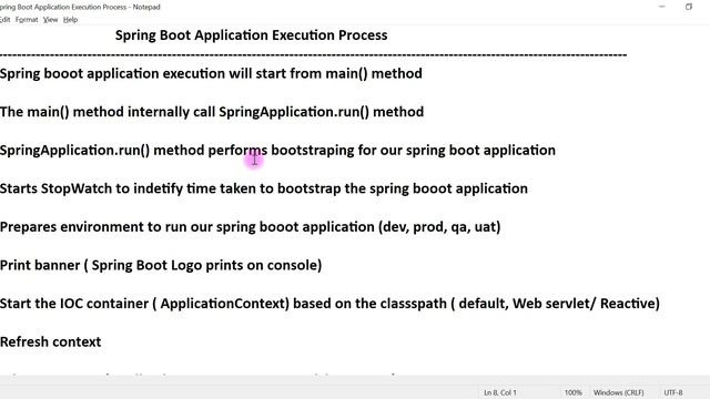 Spring Boot Tutorial for Beginners #7 - Spring Boot App Execution Process - Theory смотреть онлайн