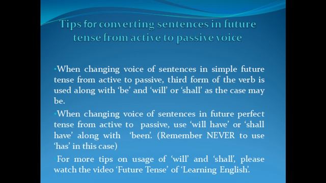 8. Active Passive Voice - Future Tense смотреть онлайн